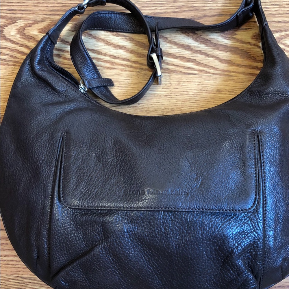 Brown leather purse